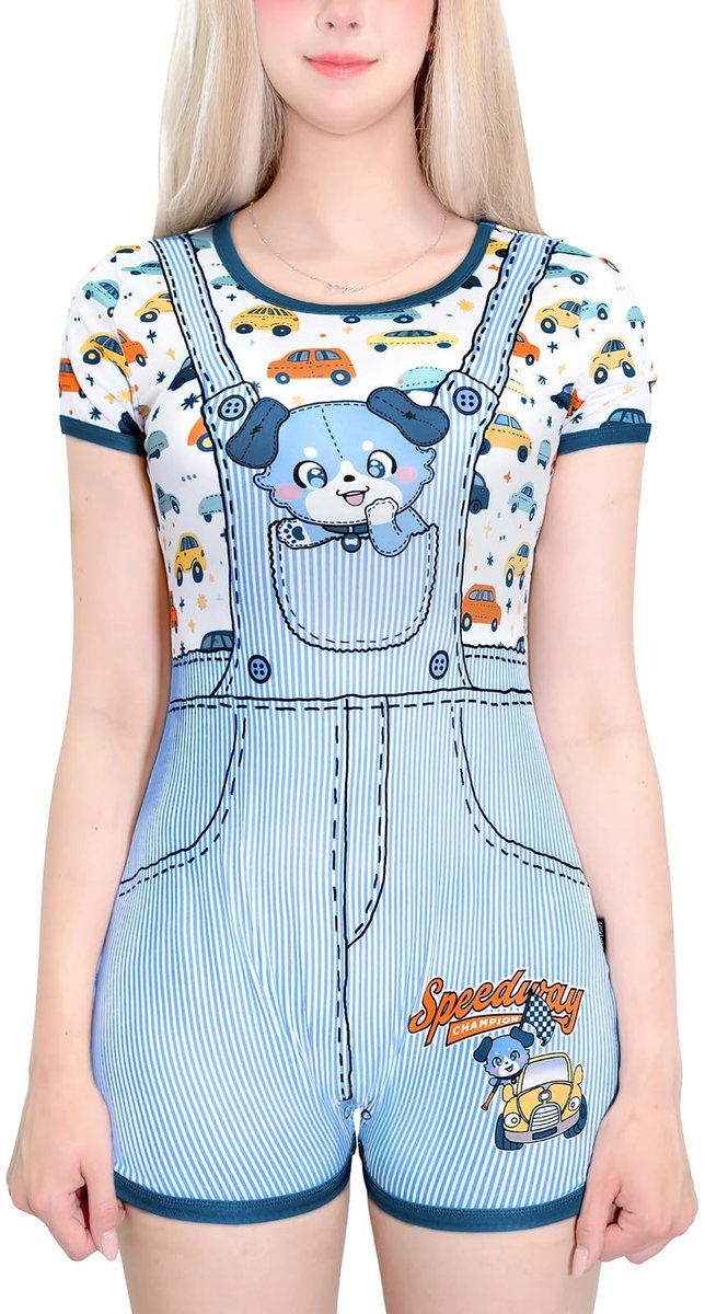 Omgoods - Speelse Romper met Furrytail Motief voor Volwassenen