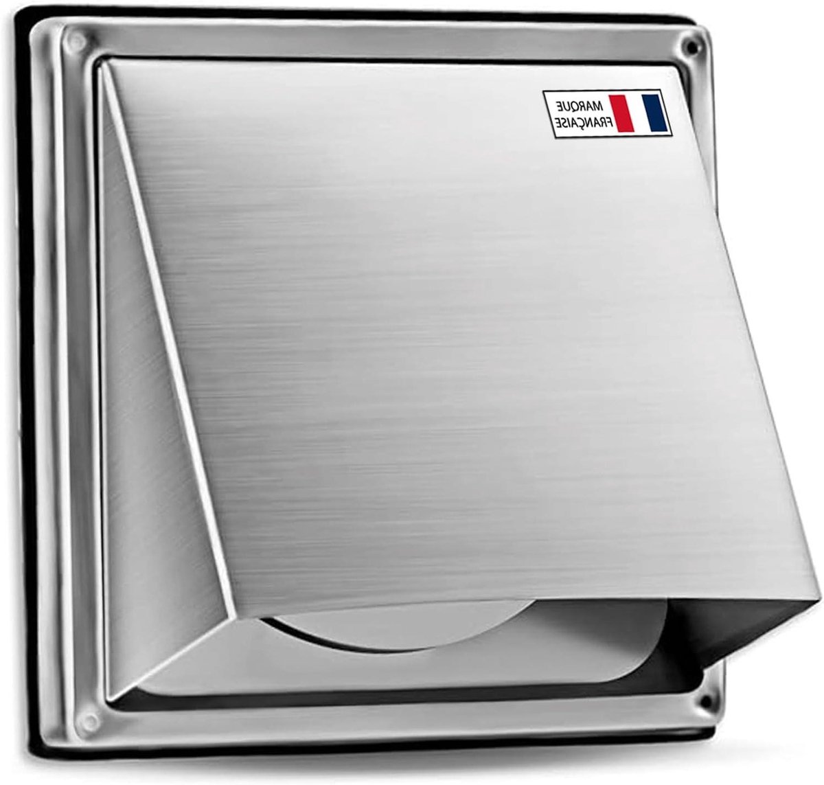 Ventilatiegrille RVS - Afzuigkap rooster - Luchtcirculatie verbeteren - Geïntegreerde terugslagklep - 100 mm diameter - Zilverkleurig