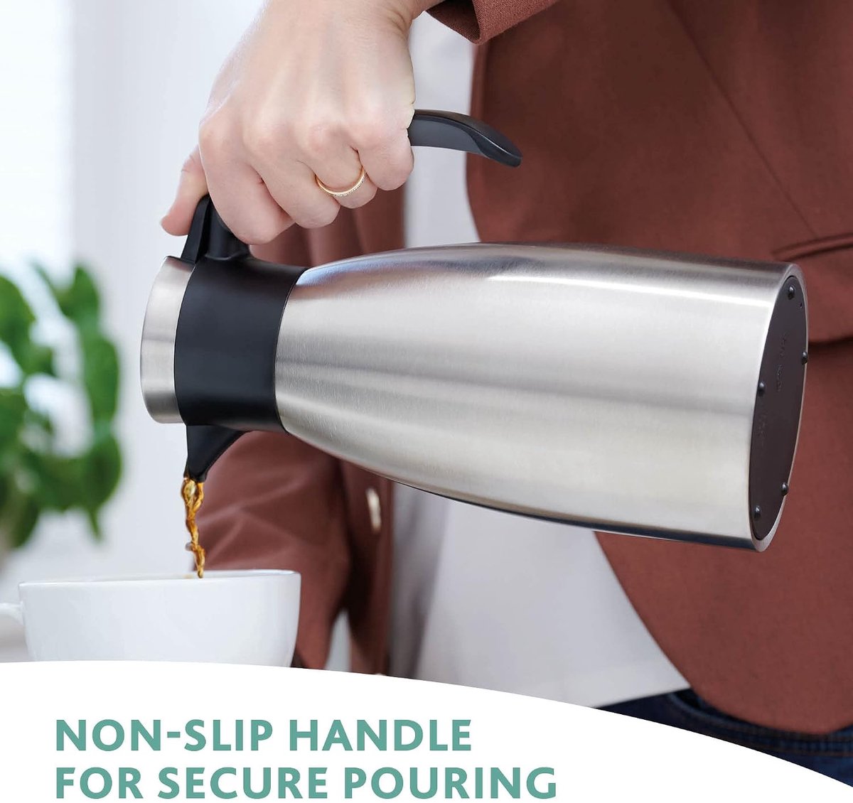 Thermoskan RVS - Isolatiekan Dranken - Dranken Warm Houden - 100% Lekdicht - 1 Liter - Zwart — cadeau in Koken & Dineren - foto 3