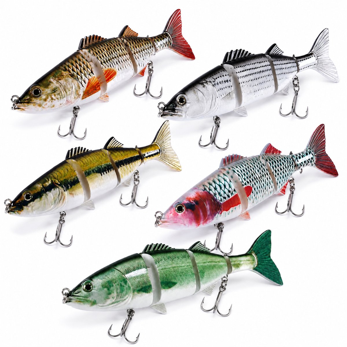S&D | Grote Swimbait Set - 24 cm - 140 g - 5 Stuks - XL Snoek Kunstaas