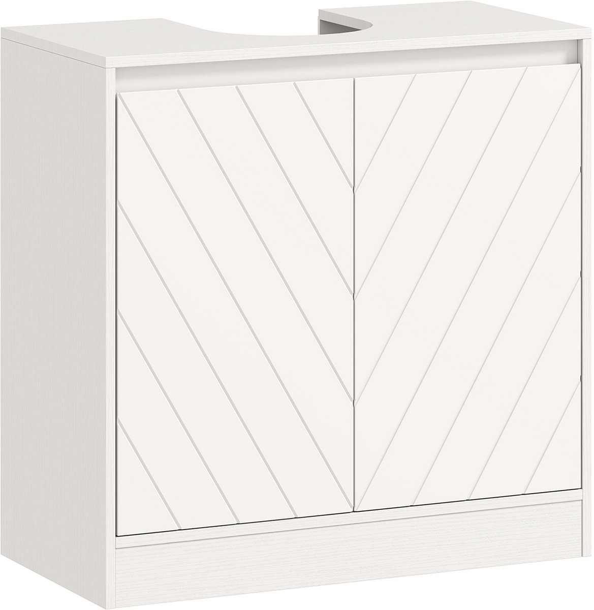 HOMCOM - Badkamermeubel - MDF - 60x30x59,8 cm - Wit
