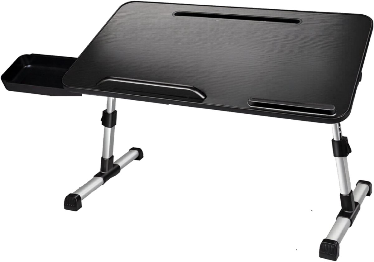 Ploutos® Bedtafel - Ergonomisch & Lichtgewicht - Opvouwbare Bedtafel voor Bank & Bed - Zwart - 53cm x 30cm x 6cm
