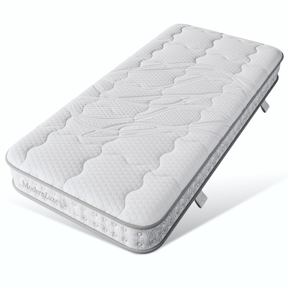 VVBV Pocketvering Matras 90x190 – Pocketvering, Koudschuim, 7-Zones, H3, OEKO-TEX en Afneembare Hoes – 15 cm Hoog – Wit