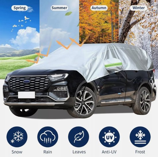 Universele halve autohoes – Waterdichte dakhoes – Bescherming tegen zon, UV en regen voor buiten