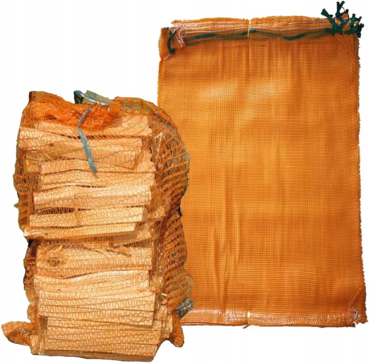Raschelzak, geel, 70 x 110 cm, belastbaar tot 50 kg, herbruikbaar en ademend, opslag, transport, 100 stuks, landbouw, huishouden, industrie