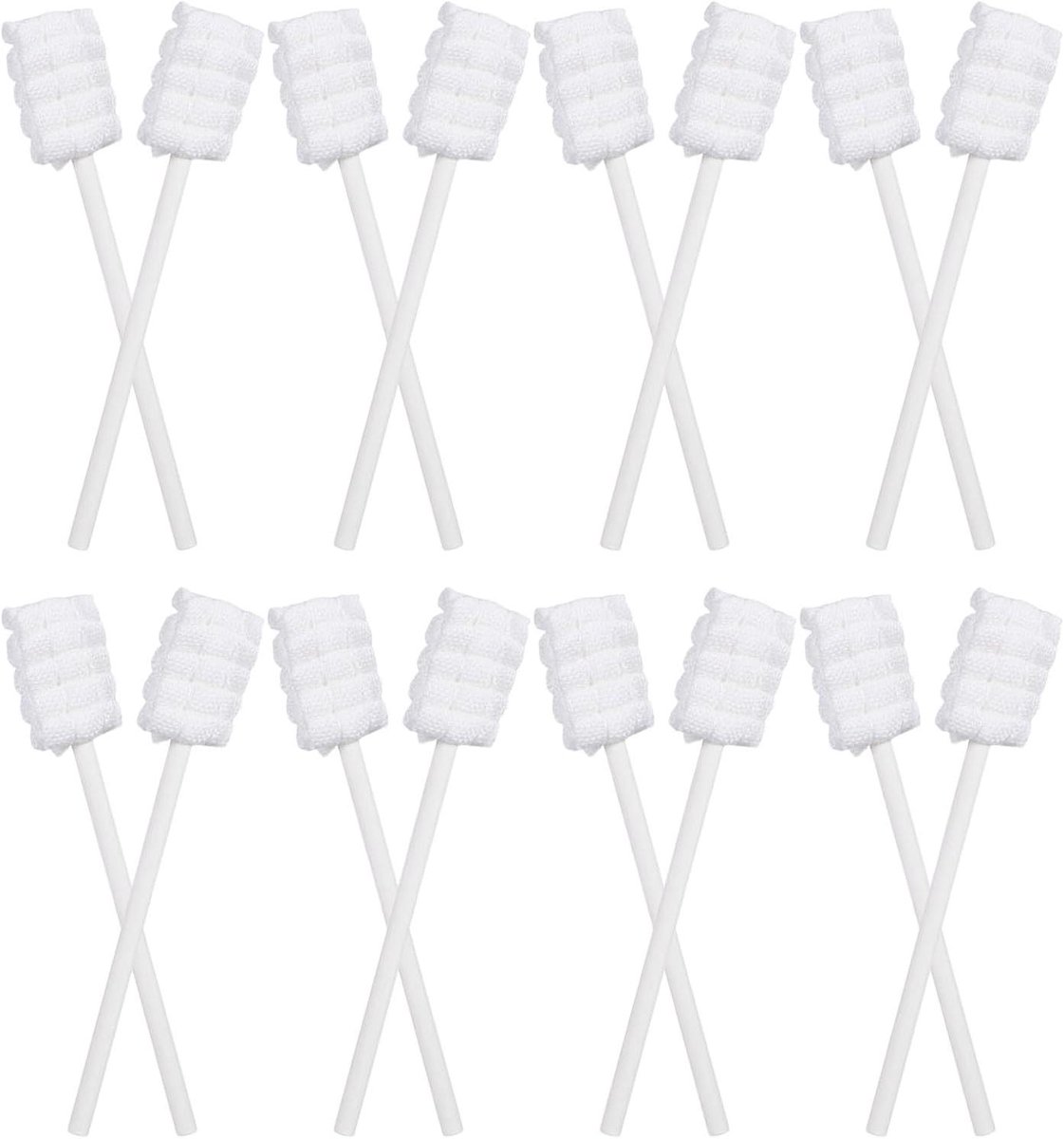 Mondverzorging Gaas Swabs - Tongreiniger Pasgeborenen - Orale Hygiëne - Individueel Verpakt - 60 Stuks - Wit