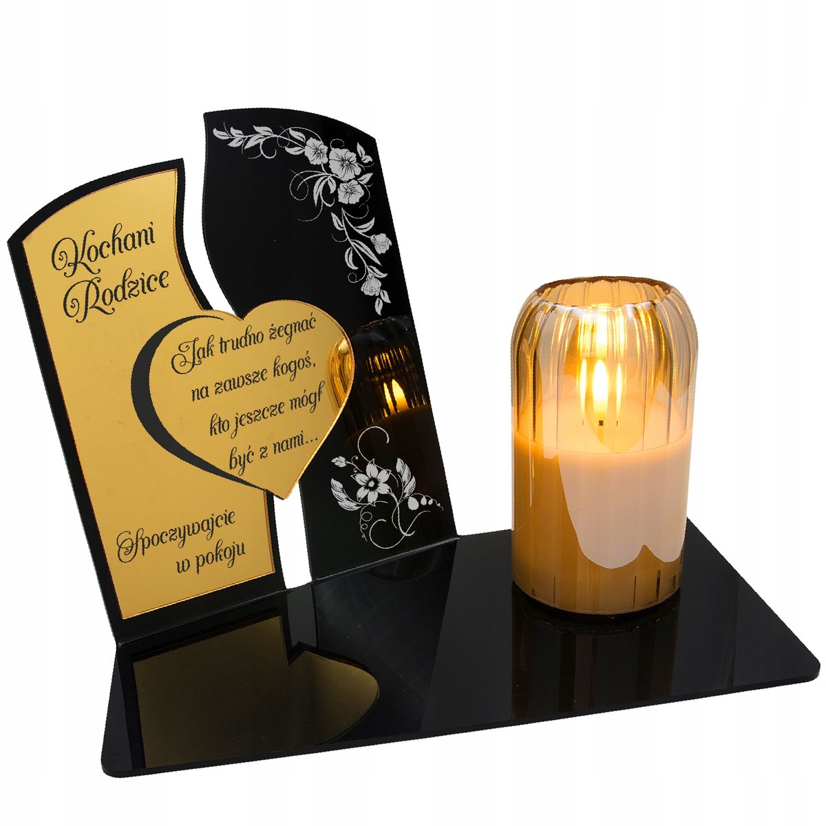 Merkloos Zonne-graflicht voor Ouders - Met LED en Gouden Accent