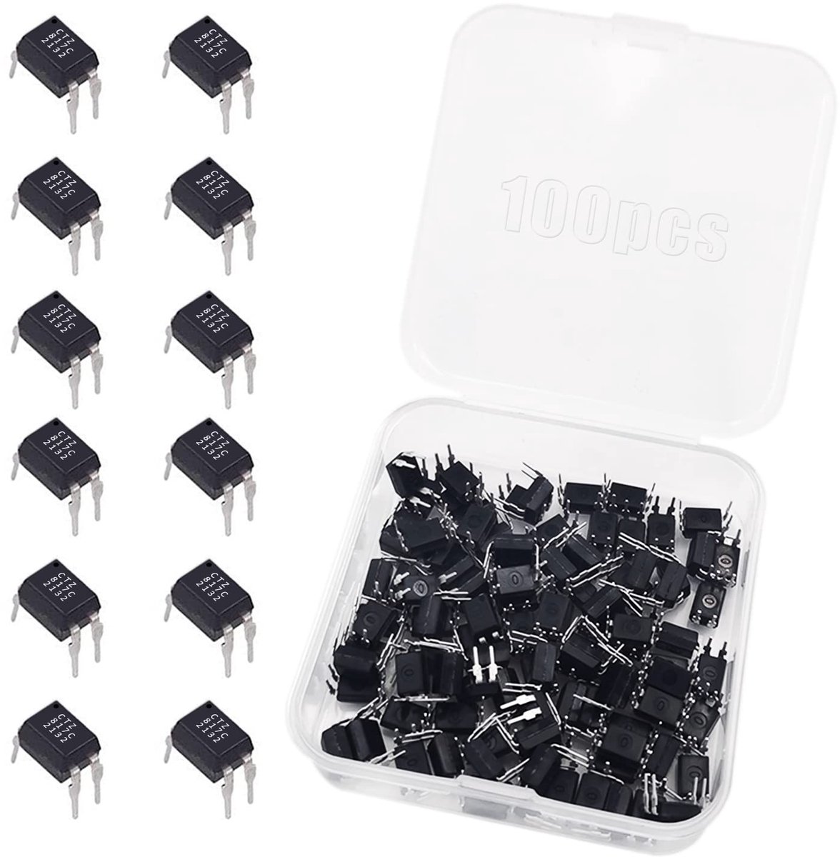 100 Stuks Optocouplers, 4-Pin Optocoupler voor Arduino, DIP-4, 2.5mm Pitch, Elektronische Componenten, Signaalisolatie, Schakelingstechnologie