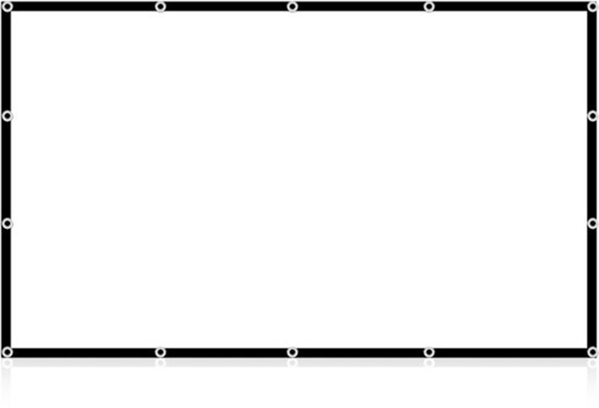 Projectiescherm 16:9- draagbaar- opvouwbaar en wasbaar- voor thuisbioscoop- 100 inch