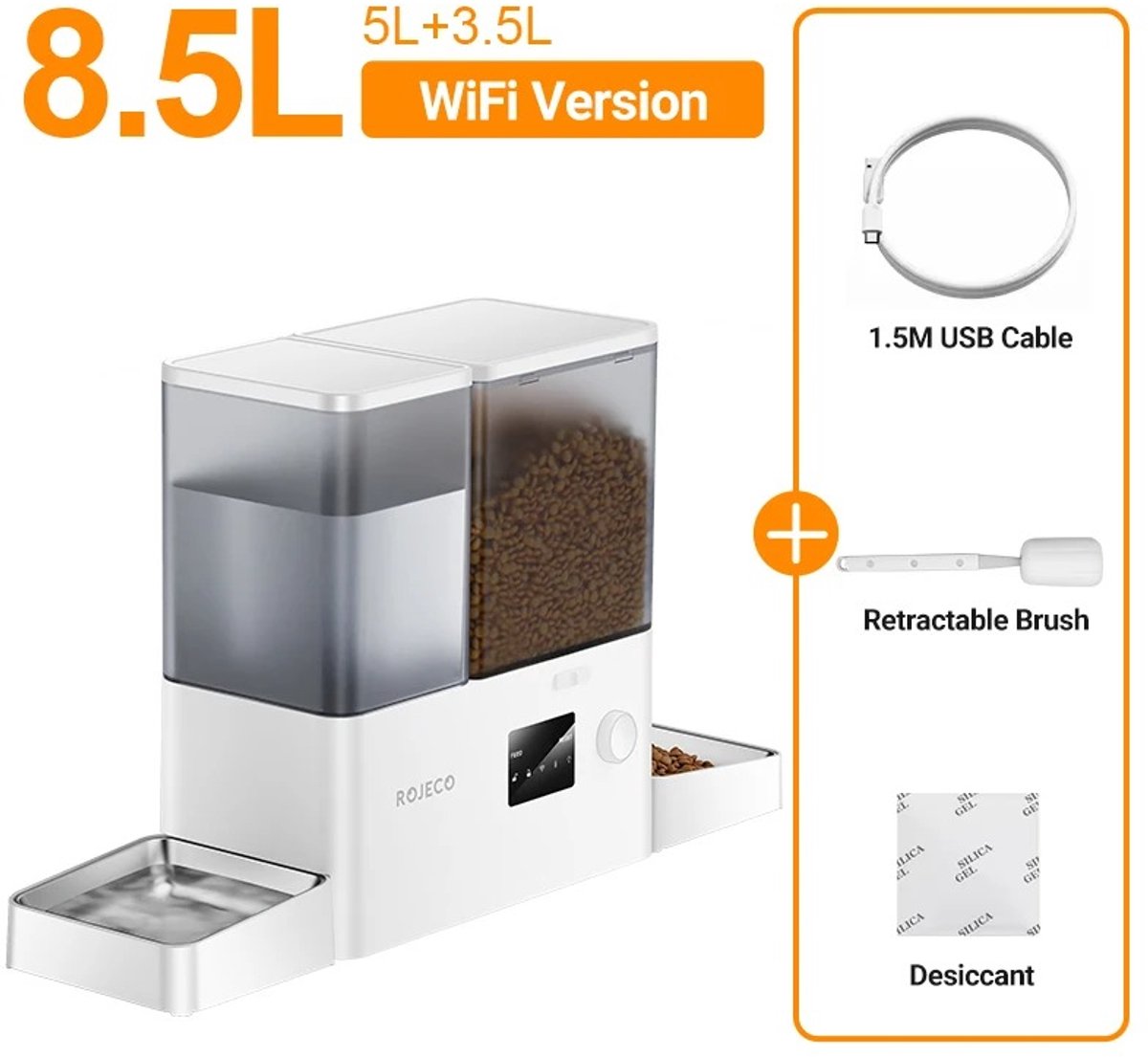 Vedder House - Automatische voerbak met waterdispenser - Voor katten - 2-in-1 - 8,5 Liter - Instelbaar voedingsschema