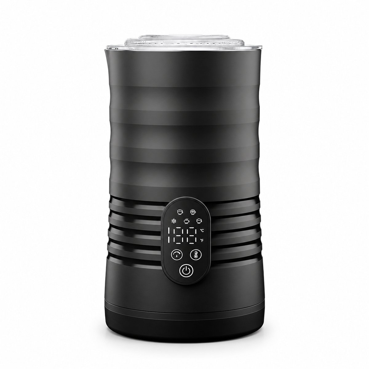 Bobypet - Elektrische Melkopschuimer 5-in-1 - Melkschuimer en Opwarmer - 30 dB Fluisterstil - Instelbare Temperatuur en Snelheid - 350 ml - Zwart
