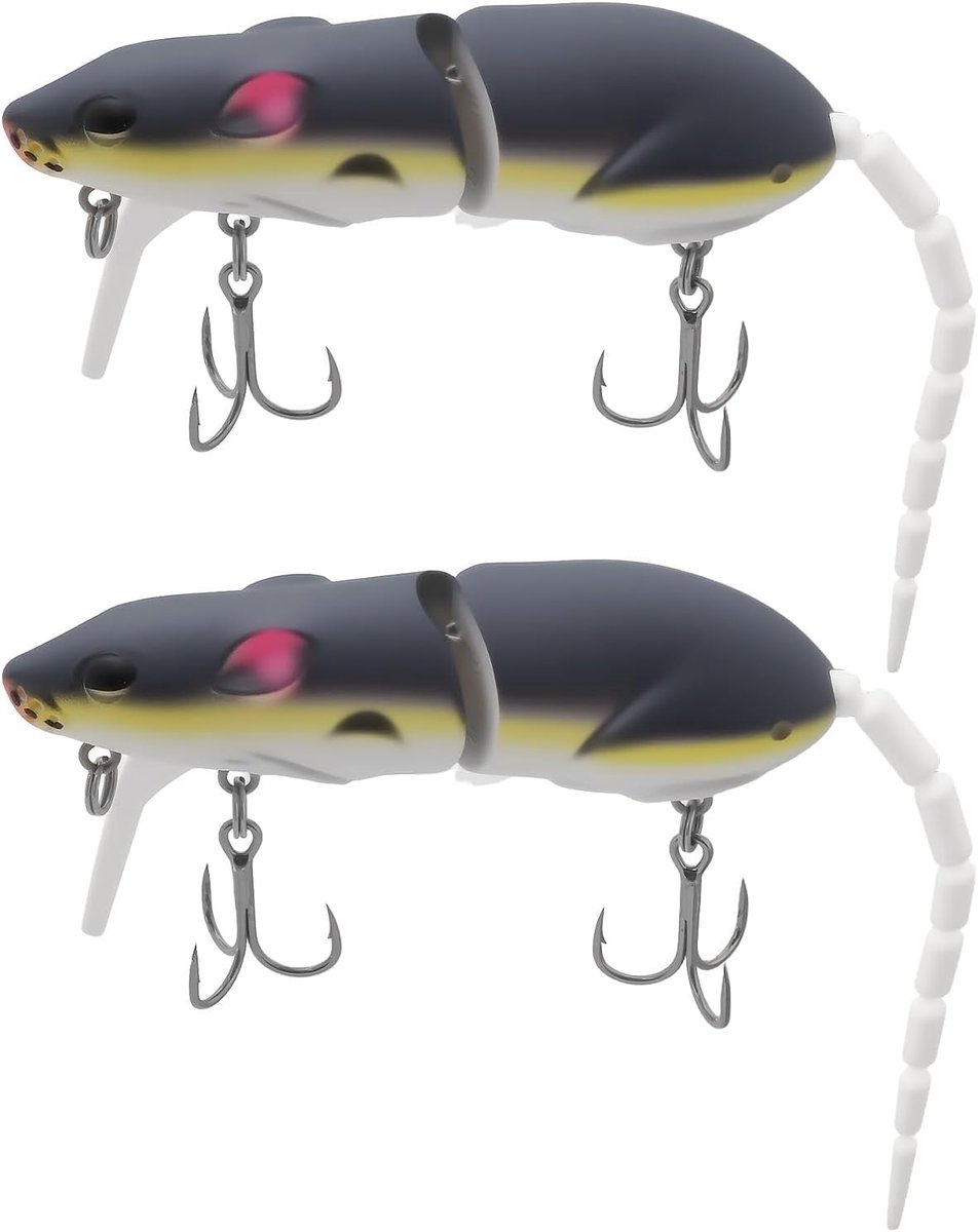 SnelShoppen - 2pcs Rat Muis Swimbait 15G 15.5cm Topwater Gejoint Crankbait voor Roofvissen zoals Snoek en Zwarte Vis