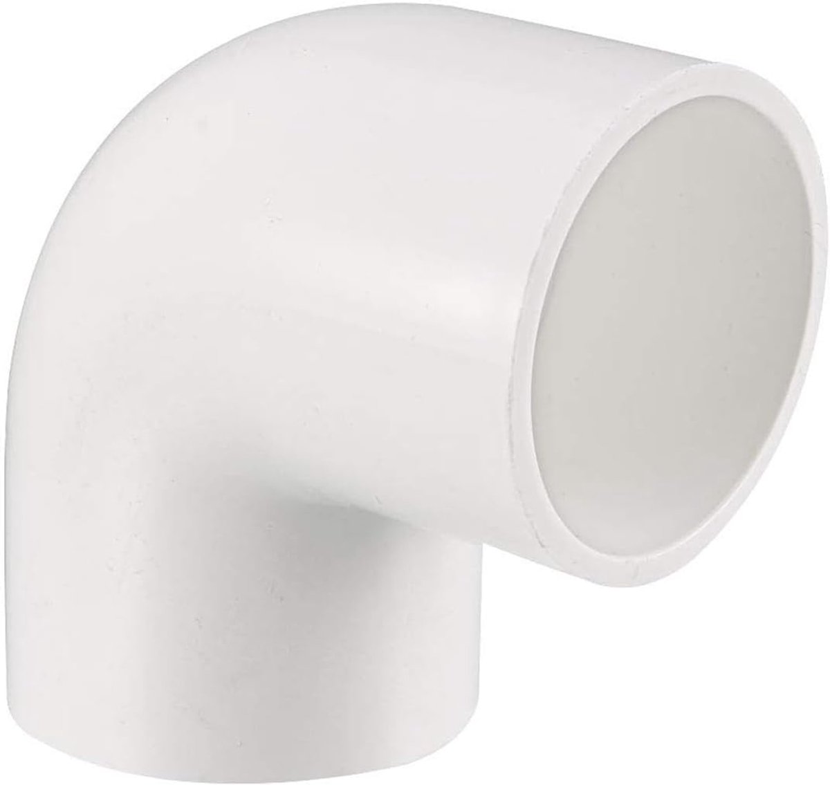 SnelShoppen - 5 Stuks 40mm PVC Pipe Fitting Elbow Coupling Connector - 90 Graden Slangkoppeling - Wit - Duurzaam en Lekvrij voor Waterleidingen en Irr