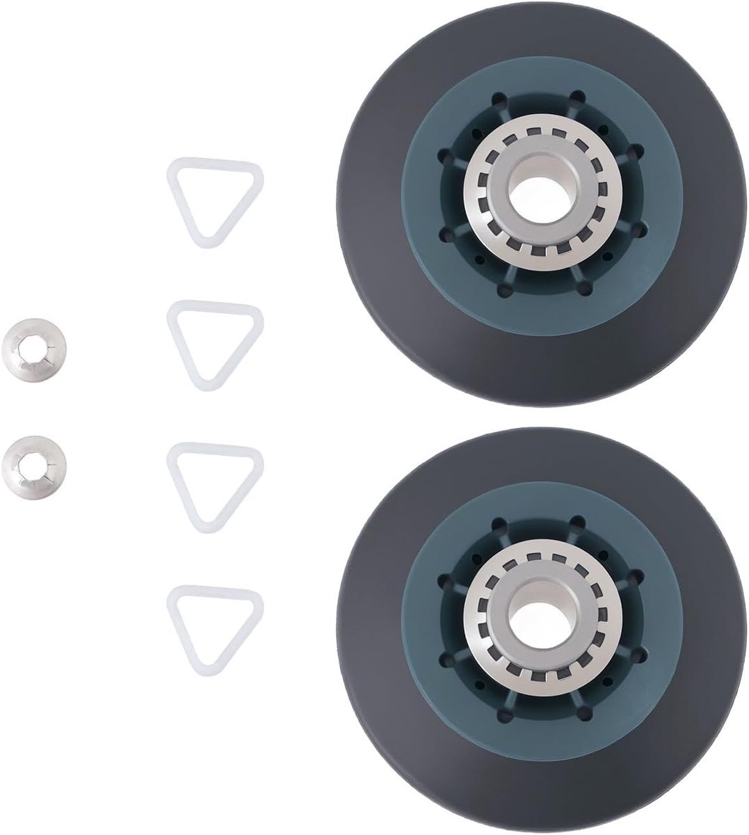 SnelShoppen - 2 Sets Droger Trommel Steun Rollen Kit Wasmachine Rollen Kit W10314173 AP3098345 AP6019303 Geschikt voor Whirlpool Droogmachines