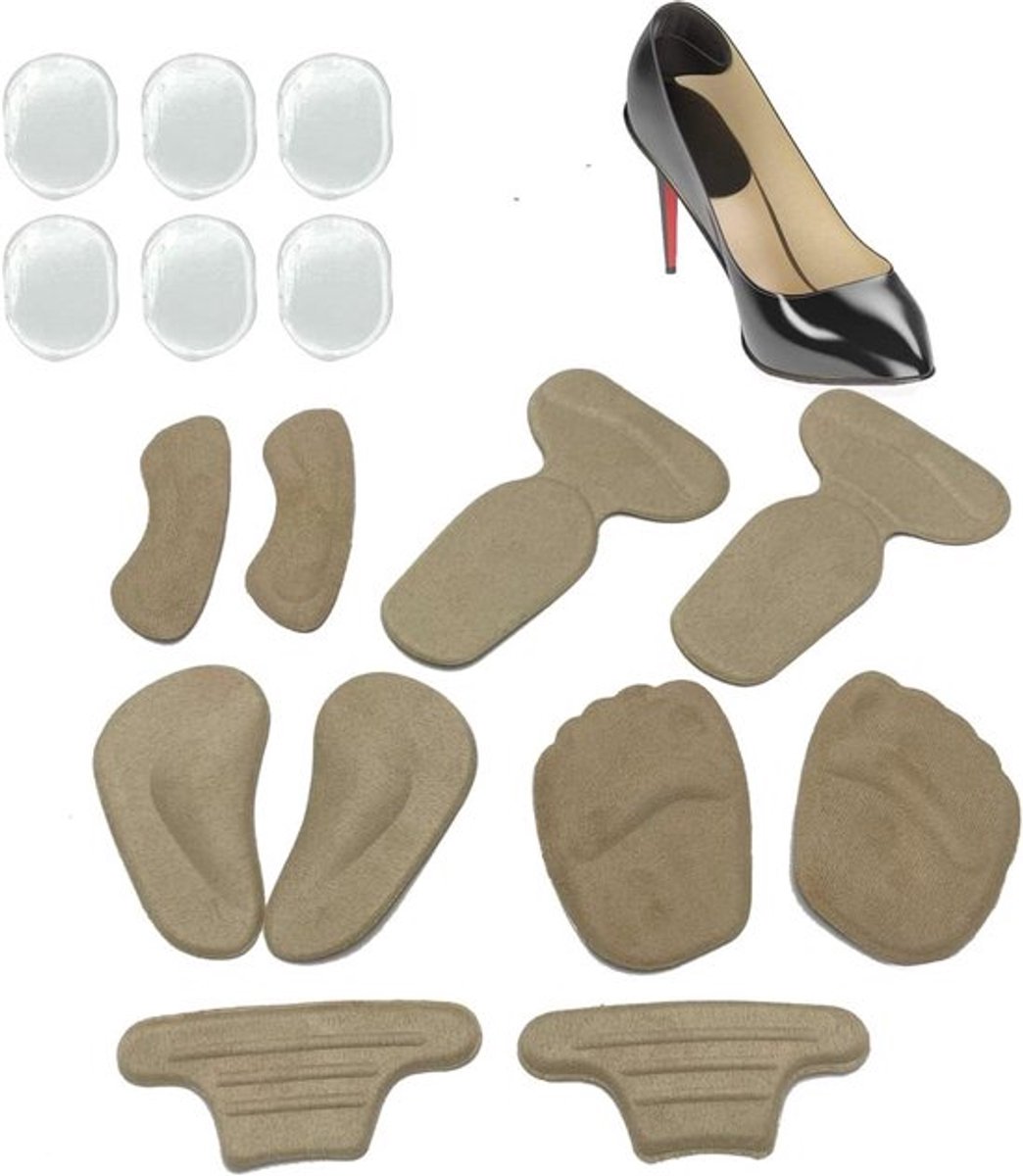 Set met hoge hakken en hielbescherming - Antislip balkussen en comfortabele schoenkussens voor dames