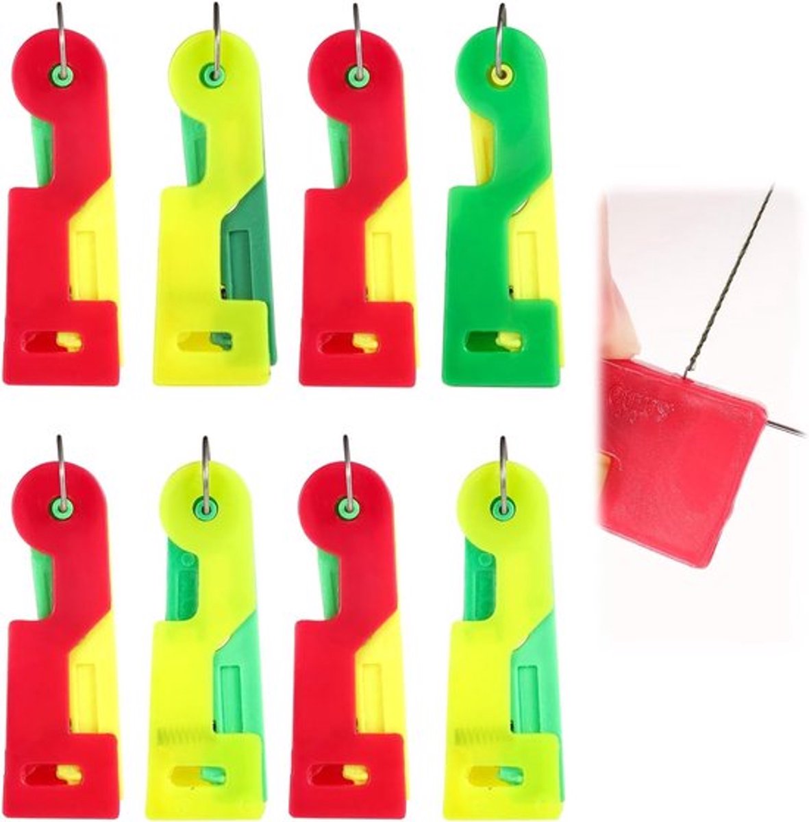 8 Stuks Automatische Naaldinrijger voor Handmatig Borduren en Naaiwerk, Ideaal voor DIY en Kreuzsteek