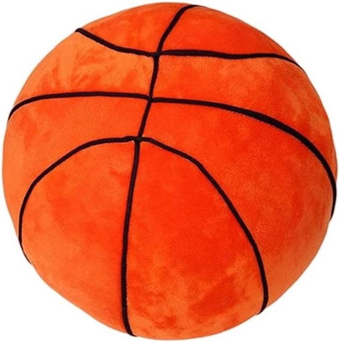 Grote ronde basketball kussen, pluche sport throw toy, 3D bal kussens, cadeau voor jongens en meisjes, 28cm, oranje, decoratief en comfortabel