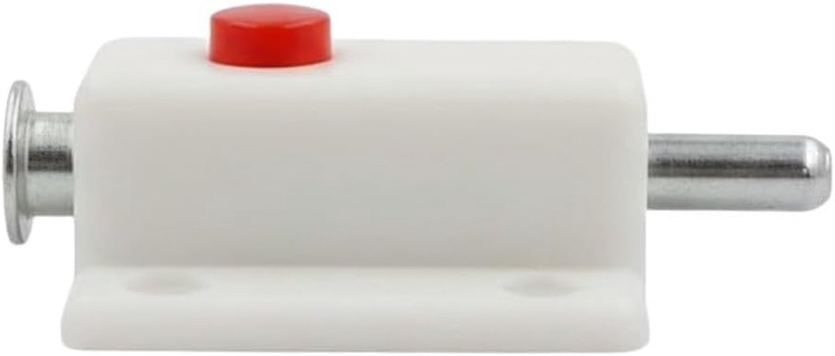Automatische Deurknop - Drukknop Grendel - Deuren Vergrendelen - Roestvrijstalen Veer - 3.7 x 3.6 cm - Bruin Zwart Wit