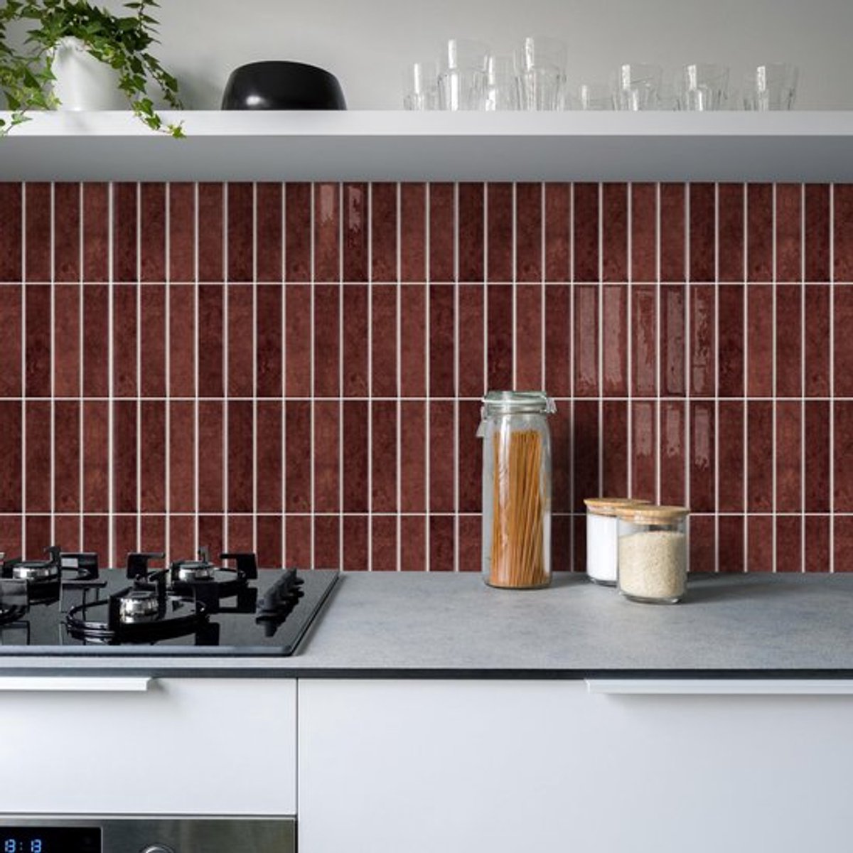 Wandtegels 3D Zelfklevend - Tegelstickers 30,5x30,5 cm - Set van 10 - Waterdicht - Makkelijk aan te brengen - Geschikt voor keuken/badkamer