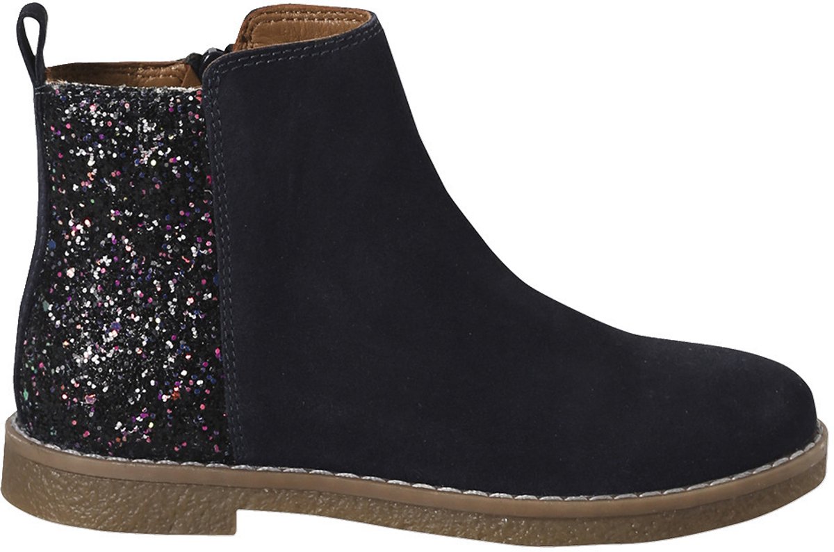 Vertbaudet Leren boots voor meisjes met glitter kleuterschoolcollectie Blauw