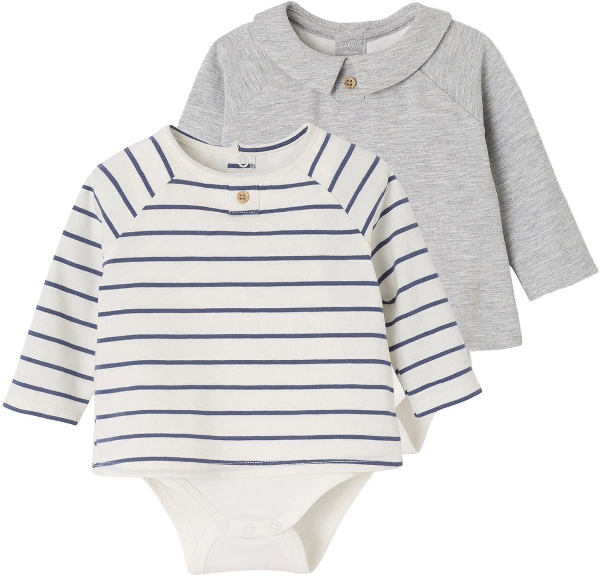 Vertbaudet Set van 2 body's babypakje 2-in-1