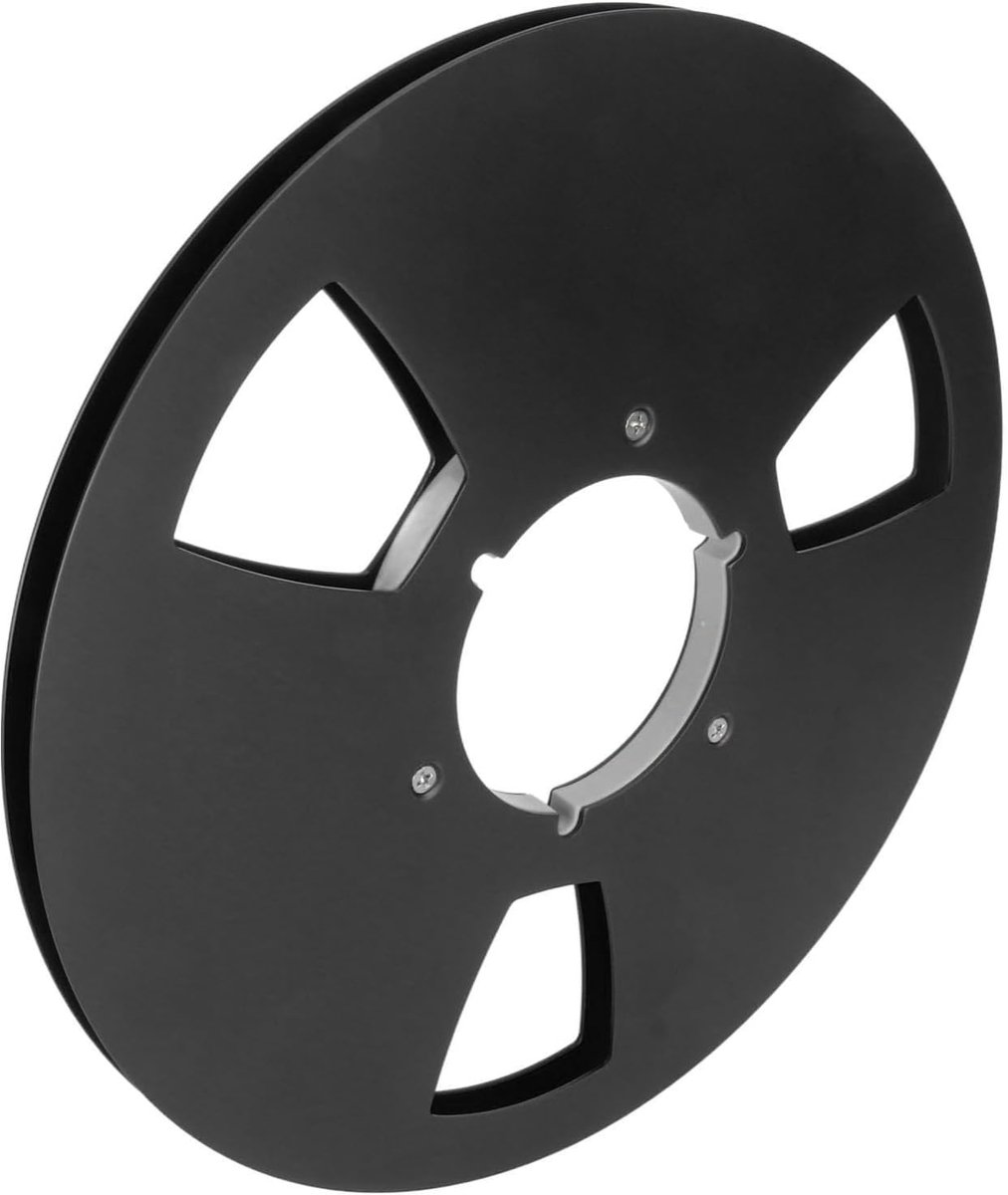 SnelShoppen - M Alloy 10.5 inch Vervangende Tape Reel 1/4 inch Aluminium Tape Opname Spoel met 3 Windweerstand Gaten voor Decoratief Gebruik (Zwart)
