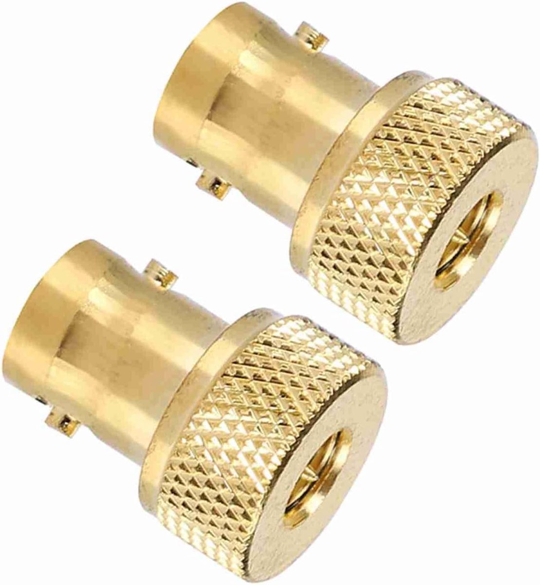SnelShoppen - 2 Stuks Gouden BNC Vrouwelijk Naar SMA Mannelijk Converter Adapter Connector - Hoge Temperatuur Weerstand - Ideaal Voor Antennes, Coaxka