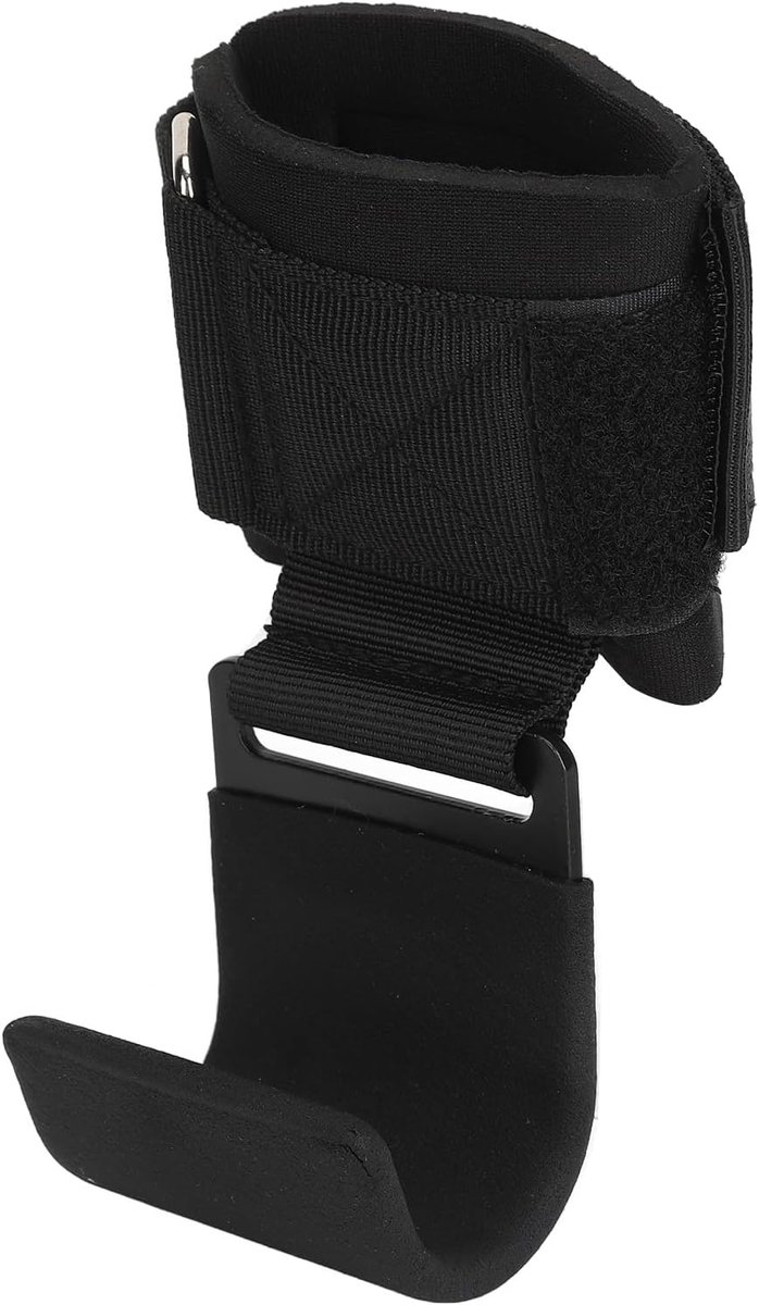 SnelShoppen - Gewichthefhaken Polsband Voor Gewichtheffen, Antislip Gecoate Handgreepsteun, Heavy-duty Powerliftband Voor Deadlift Powerlifting, Verbe