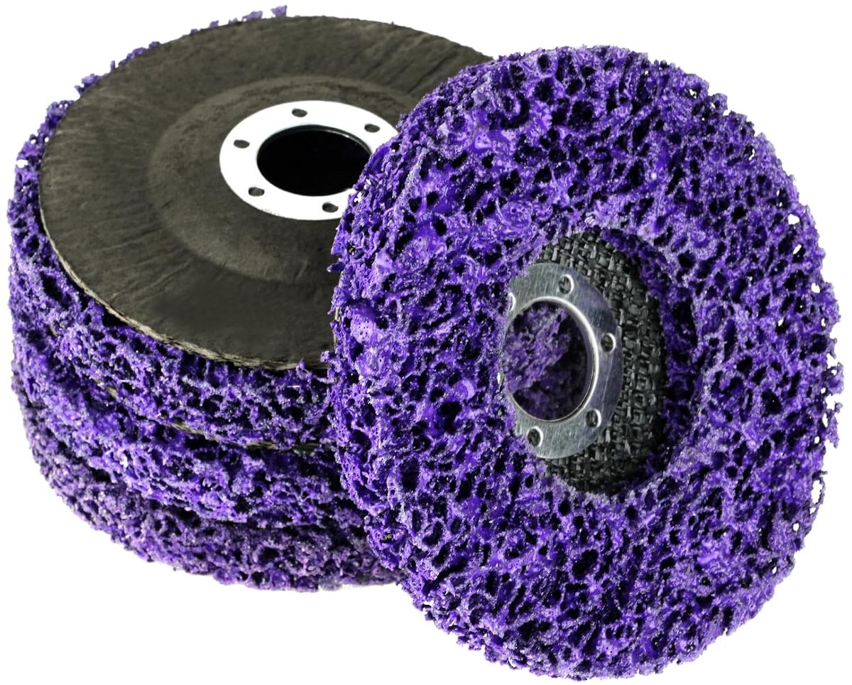 SnelShoppen - Paarse diamant slijpwiel (binnenopening 22 mm, diameter 115 mm) - 4 stuks voor precisie slijpen, ideaal voor metaalbewerking en houtbewe