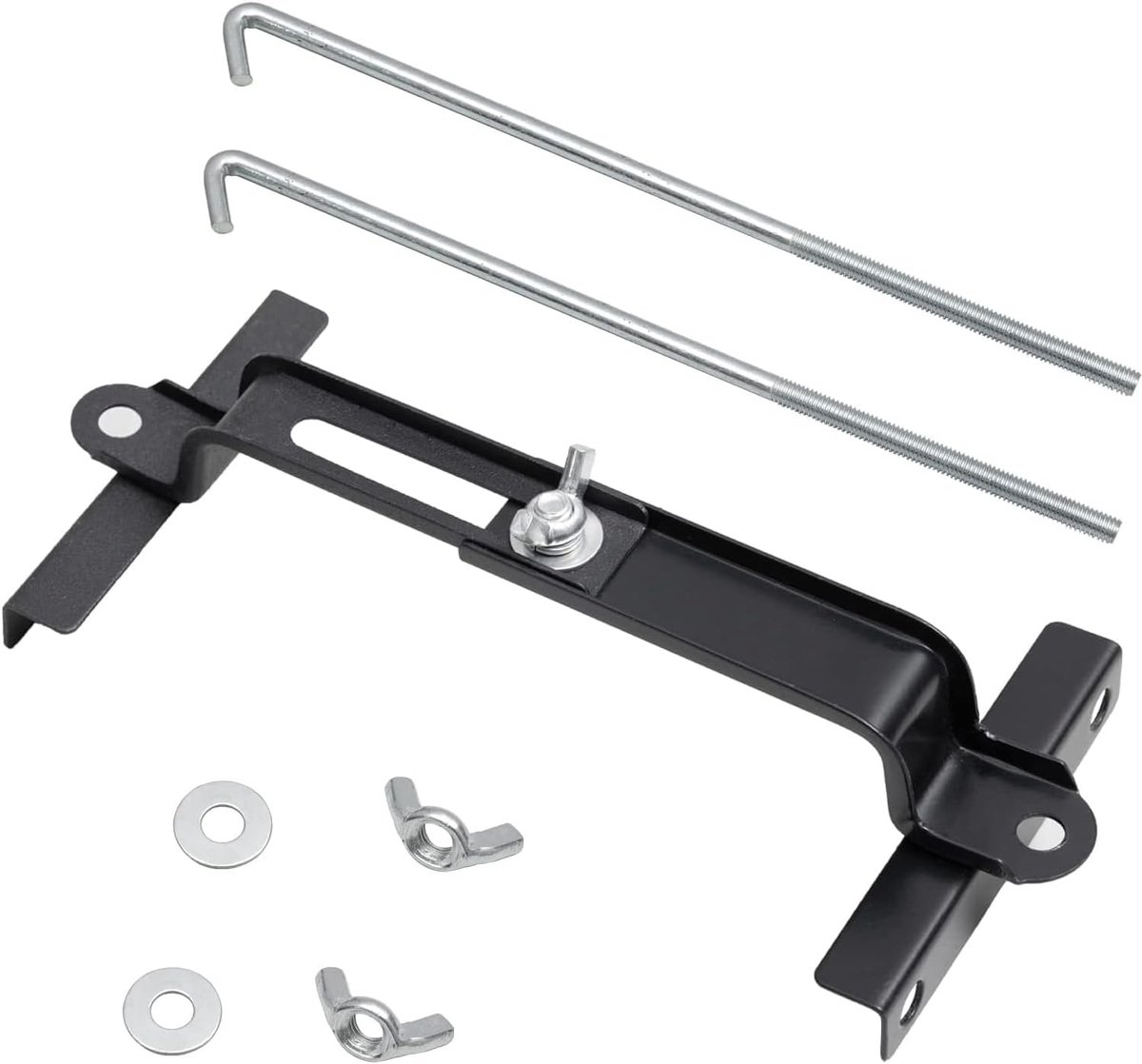 Batterijhouder verstelbaar - 23cm/9 inch - universele crossbar met J-bout - veilige bevestiging voor SUV - ShopVlot