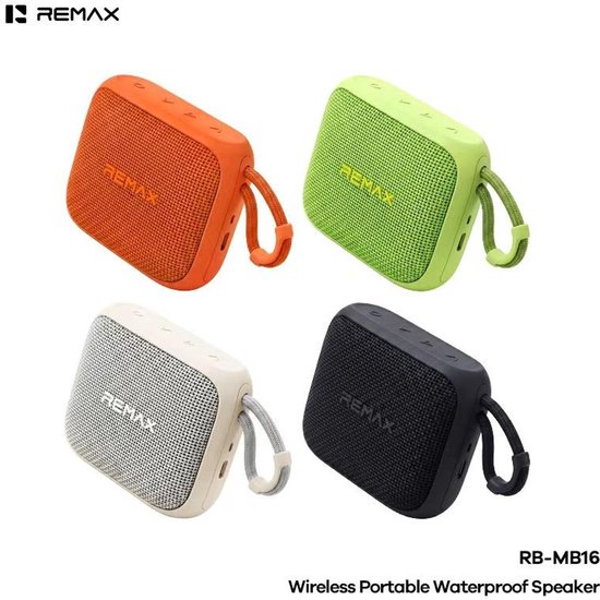 Remax RB-MB16 - Bluetooth speaker - Draagbaar - Waterbestendig - Oranje van Remax — afbeelding 4