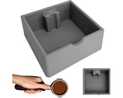 Espresso Afvalemmer - Koffie Knock Box - Rommelvrije Koffiebereiding - Trillingsdempend Systeem - 1.5 L - Grijs