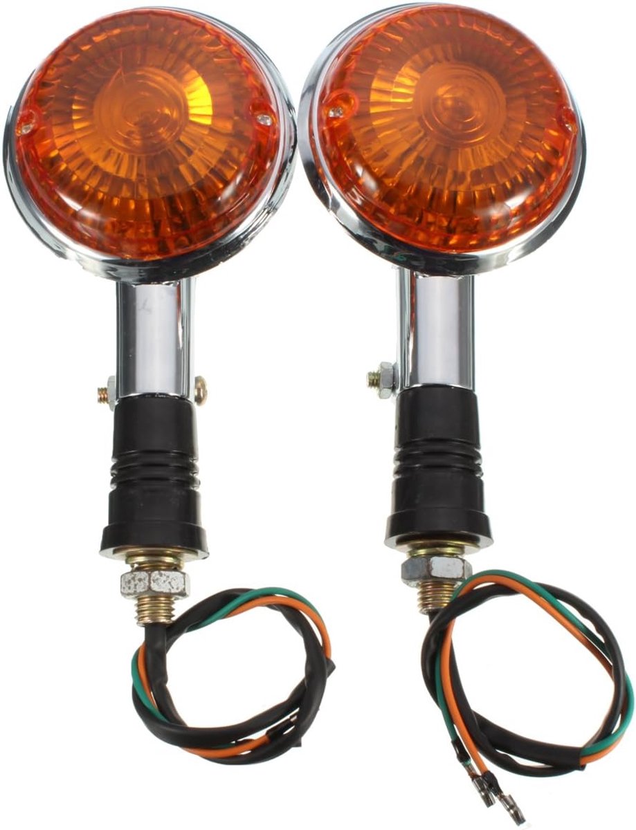 Indicator amber voor Yamaha Virago XV1100 - zilver kunststof - 12V 21W - helder zicht - ShopVlot