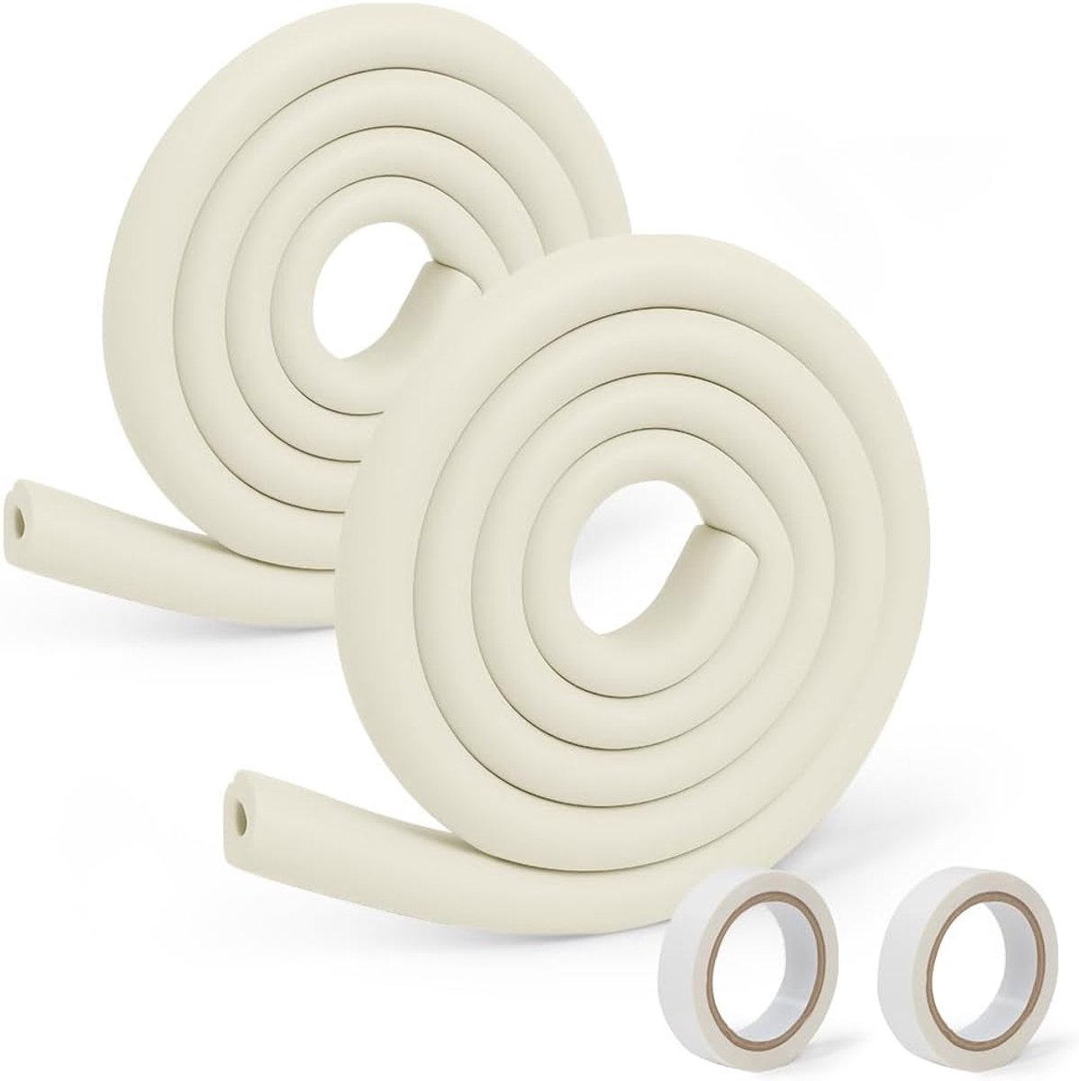 SnelShoppen - Vicloon Rubber Hoekbeschermer voor Kinderen, 2 x 2 Meter U-Vormige Tafelrandbeschermer, Baby Veiligheid van Zacht Schuim, Extra Dikkere