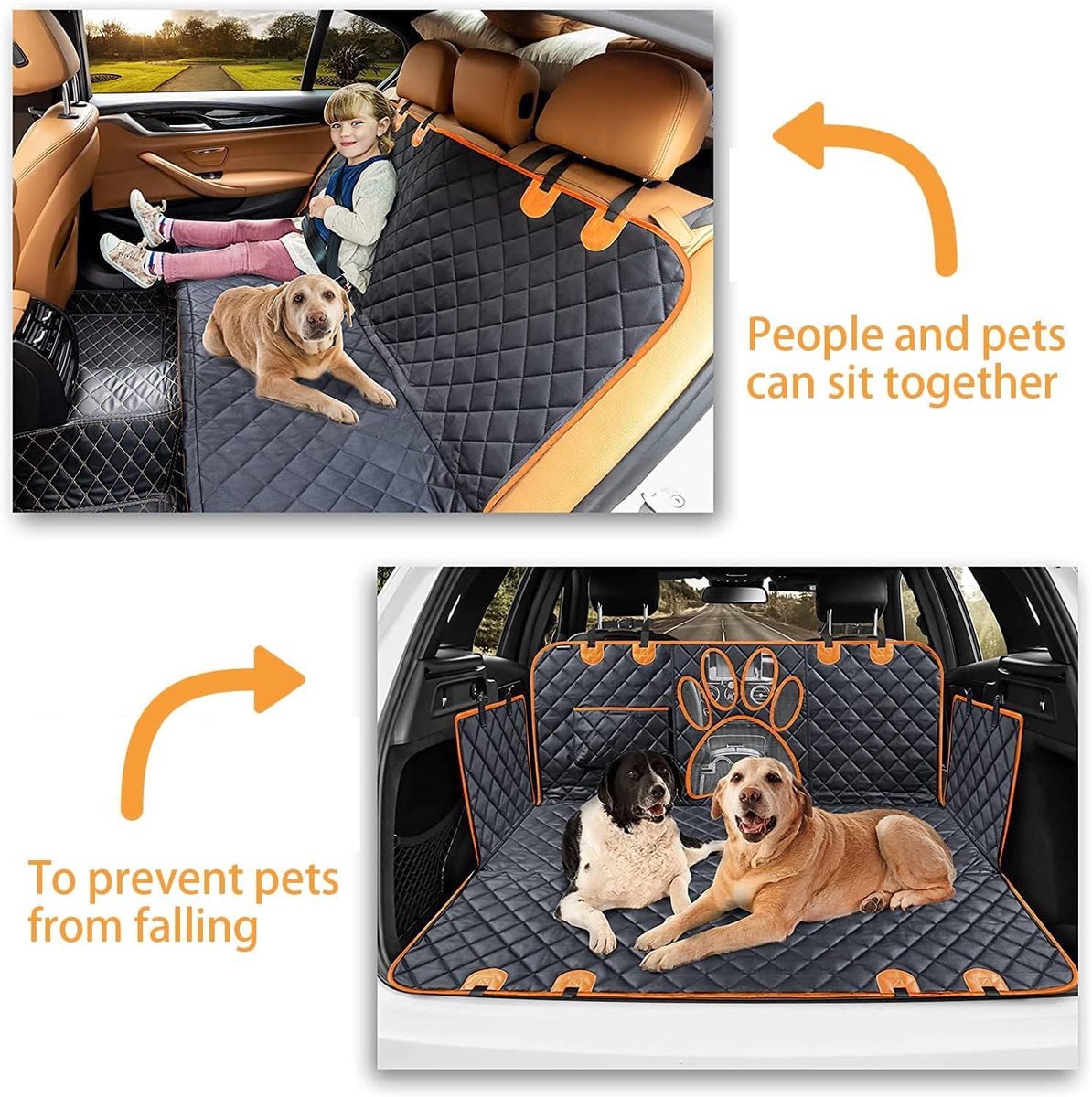 Honden Autodeken - Autostoelhoes Hond - Reizen met Huisdier - Met Zichtvenster - 54 x 58 inch - Normal