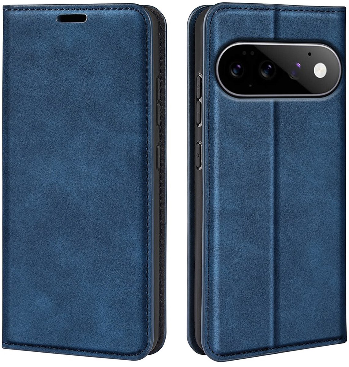 MobyDefend Hoesje - Geschikt voor Google Pixel 11 Pro - Luxe Wallet Bookcase (Magnetische Sluiting) - Blauw