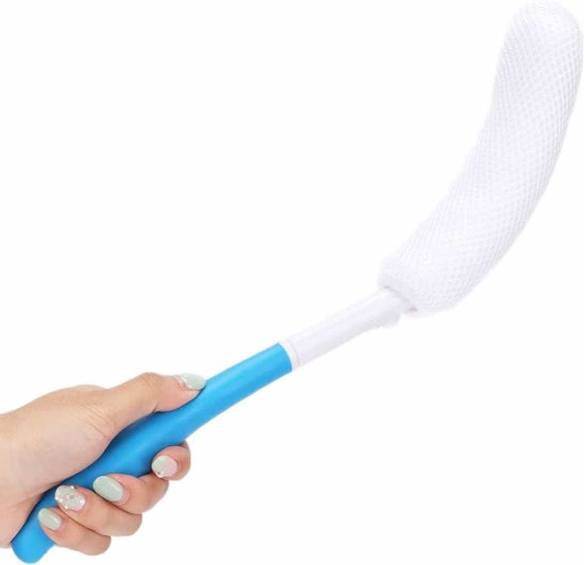 Zachte Exfoliërende Doucheborstel met Gebogen Handvat voor Lichaamsreiniging en Scrubben, Ideaal voor Nat of Droog Gebruik