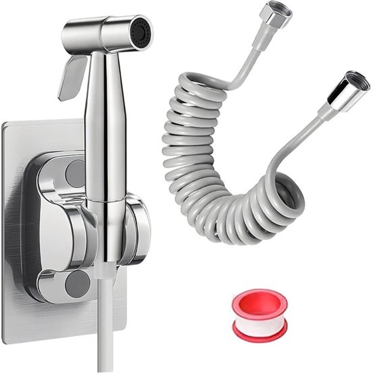 Handdouche voor Toilet - RVS Hoge Druk Spraypistool, Bidet Spray Kit met 3 m PE Slang voor Keuken en Badkamer