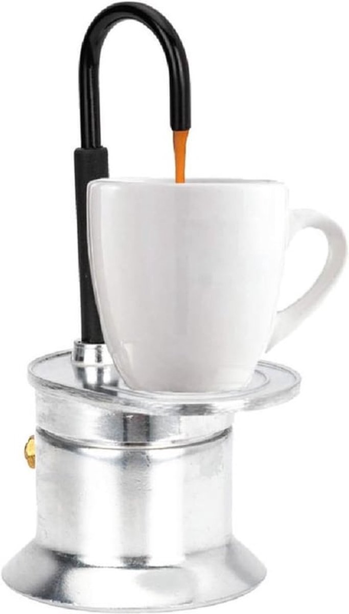 Compacte Moka Pot voor Italiaanse Koffie, 50ml Capaciteit, Ideaal voor Reizen en Buiten, Duurzaam en Handzaam