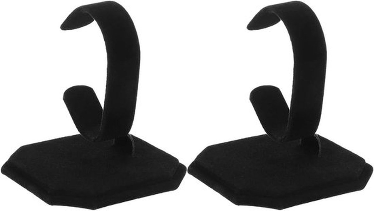 Elegante Suède Horloge Stand voor Woondecoratie - 2 Stuks Flanellen Display Houder voor Polshorloges en Sieraden Organizer