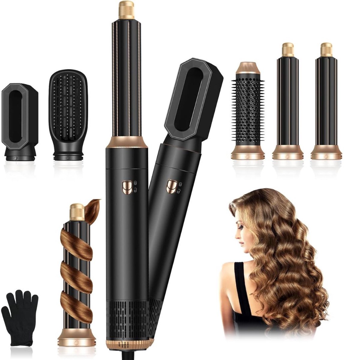 Lìon® Airstyler - Multistyler - Krultang - Zwart - 3cm x 30cm x 180cm