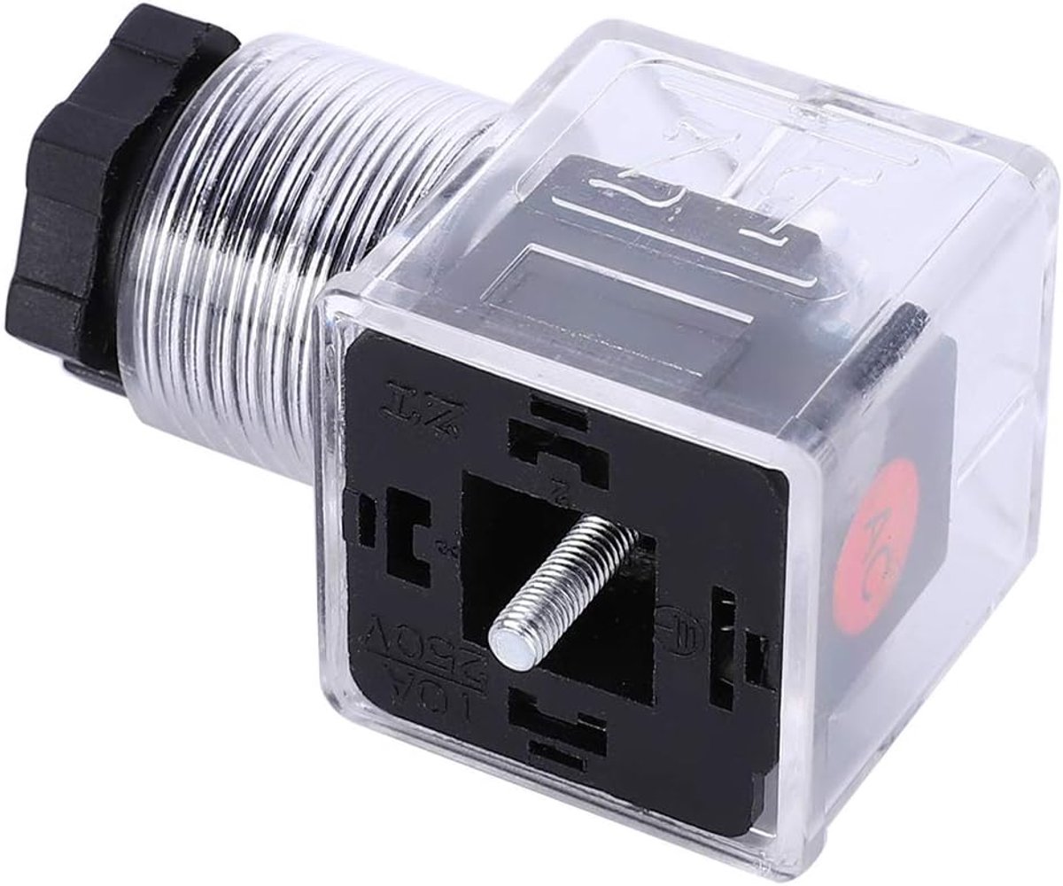 SnelShoppen - 5-delige Solenoid Ventiel Hydraulisch Solenoid Spoel Relay met Lamp Transparant Universeel AC 110-220V voor Tuin, Keuken en Hobbyproject