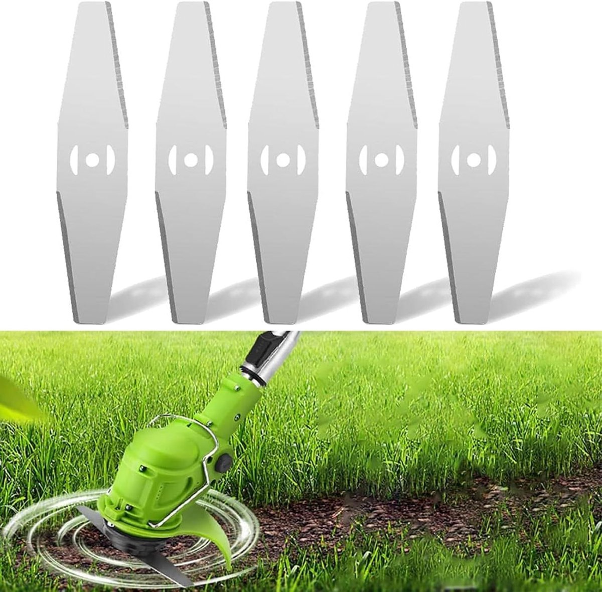 Set van 5 Vervangingsbladen voor Metalen Grastrimmers, Accessoires voor Gras- en Bladverzorging, Tuin Gereedschap voor Elektrische Snijders