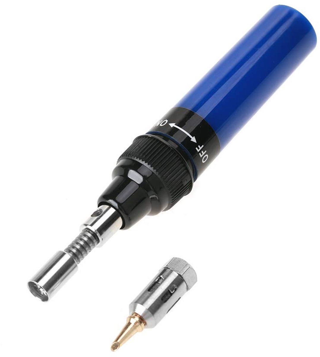 SnelShoppen - Draadloze Butaansoldeerbout met Gas Brander 1300℃ - Soldering Iron Gun - Lichtgewicht Mini Torch voor Hobby en Reparatie - Blauw