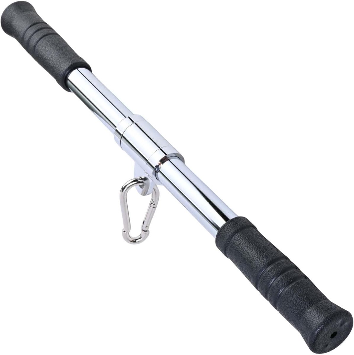 SnelShoppen - Triceps en Biceps Stang 48 cm, Lat Pull-Up Bar met Anti-Slip Handvat, Draaibare Kabel Bevestiging voor Thuis Gym, Robuust en Universeel