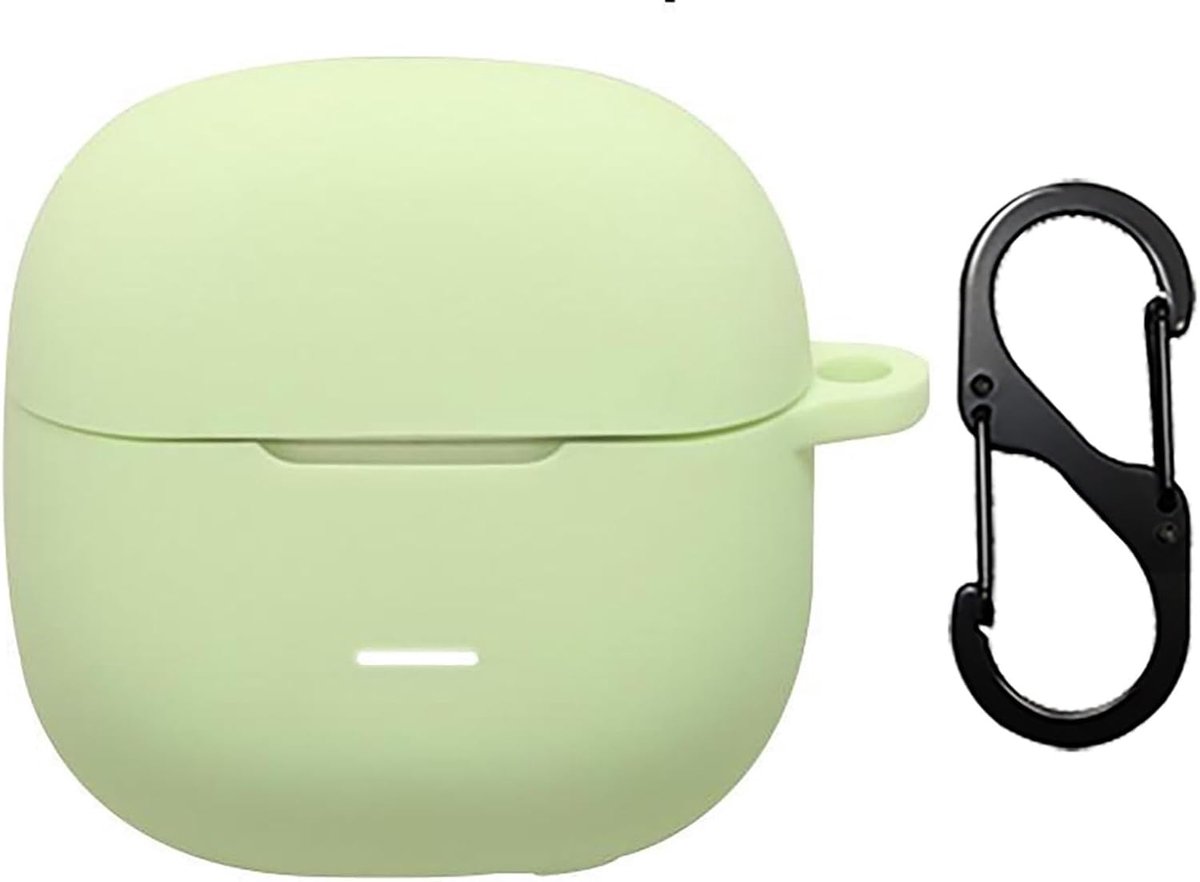 SnelShoppen - Ultra-Dunne Silicone Hoes Geschikt voor Xiaomi Redmi Buds 8 Active, Lichtgewicht en Flexibel, Anti-Vallend, Groene Beschermcase