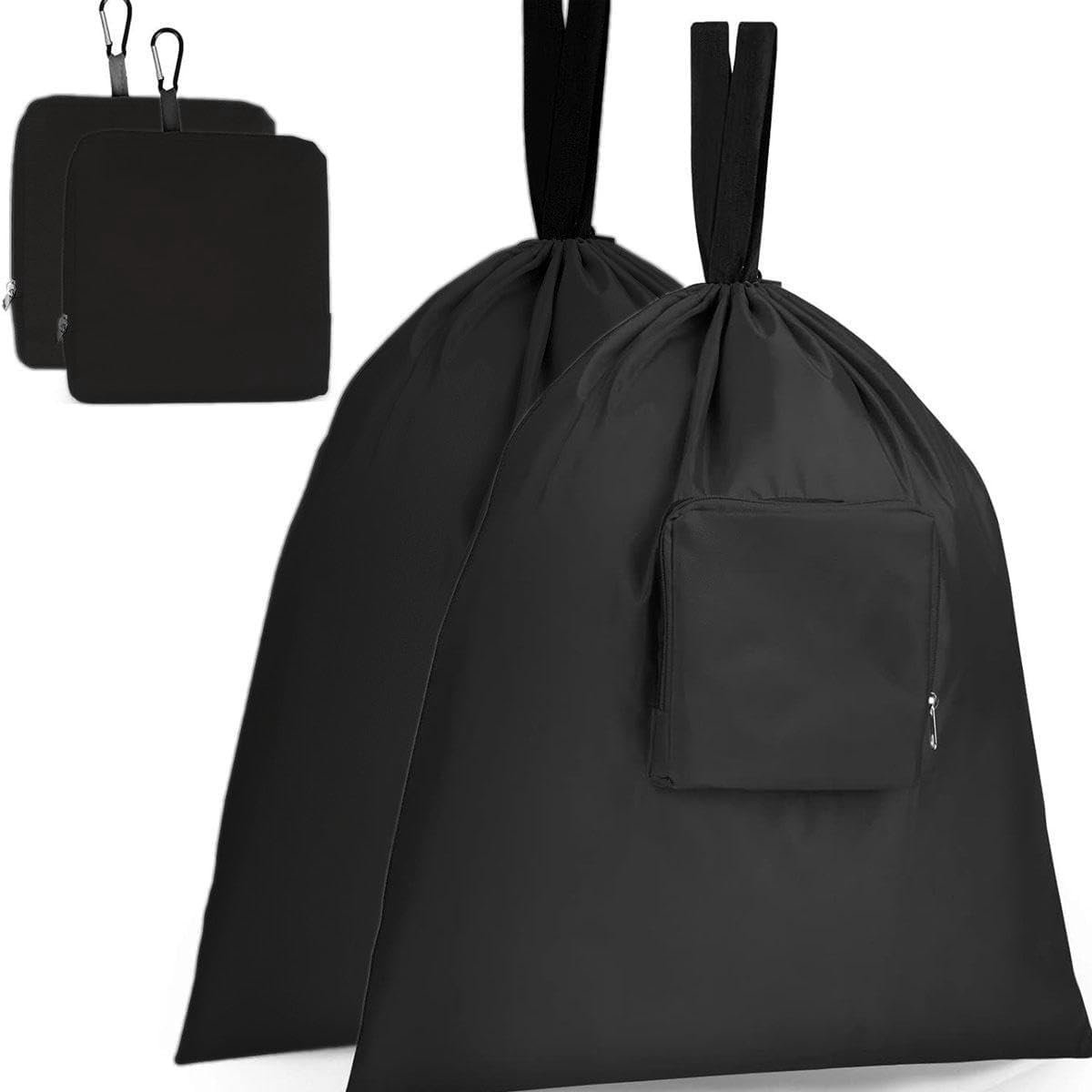 SnelShoppen - 2 Stuks Reizen Waszakken - Vuile Wasserij Reistas voor Koffer, Gym, Camping - Opvouwbaar, Lichtgewicht, Duurzaam Oxford-doek (51 x 57 cm