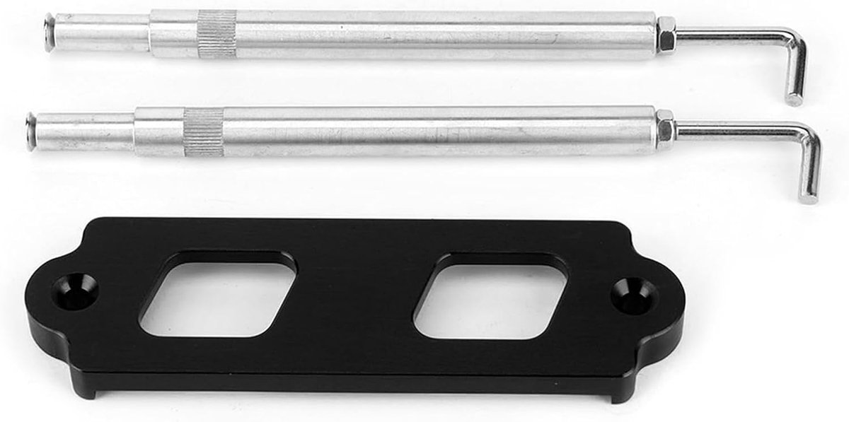 SnelShoppen - Car Battery Holder Aluminium Legering Montagekit Set met Haak Geschikt voor CRX 1988-2000 Zwart