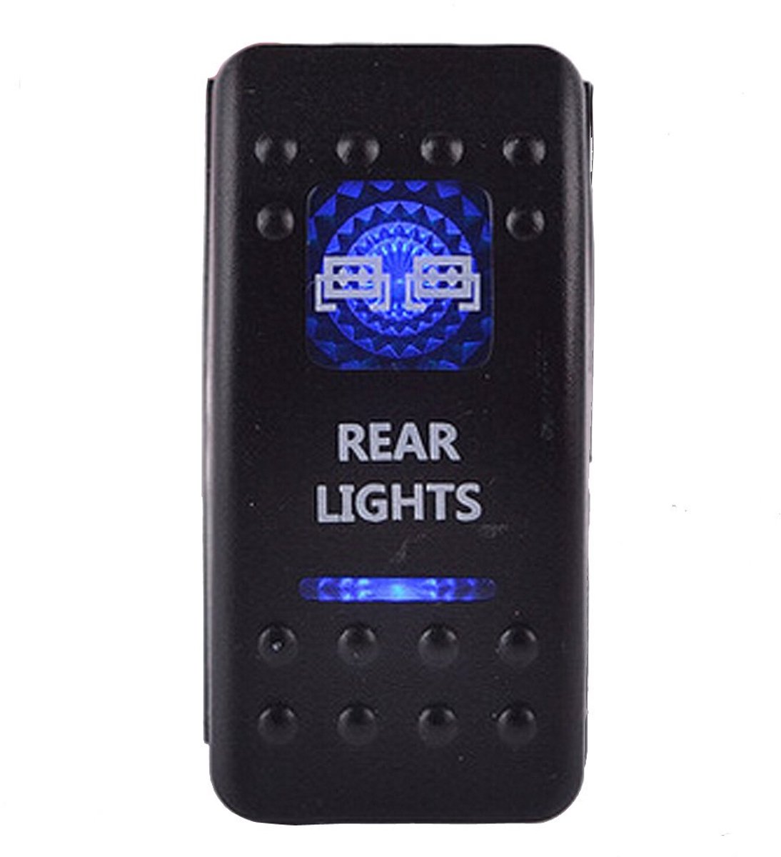 SnelShoppen - Rocker Switch 12V 20A 24V 10A met Blauwe Lichtindicator en Waterdichte Schakelaar voor Auto, Truck, Boot en Dashboard - 5Pin