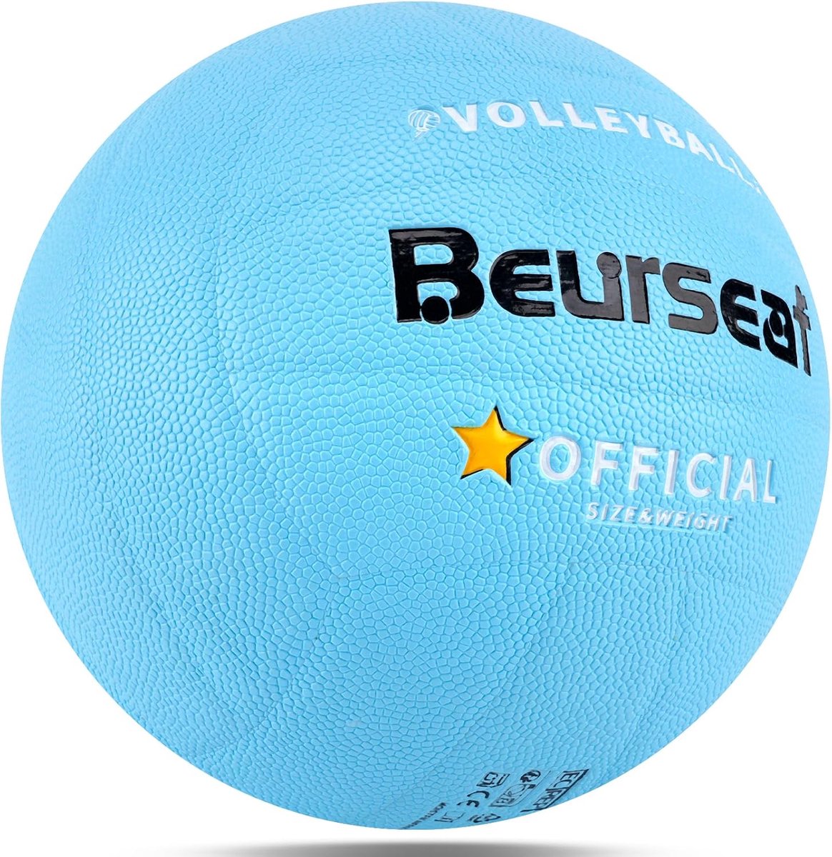 Beurseaf Volleybal Beachvolleybal maat 5 - Voor zowel buiten als binnen (Hemelsblauw) - ShopVlot